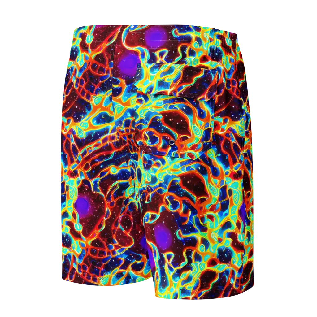 Supernova Tangle on Men's Board Shorts — Back