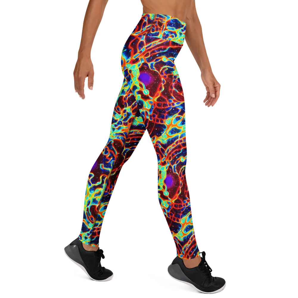 Supernova Tangle on Yoga Leggings — Right