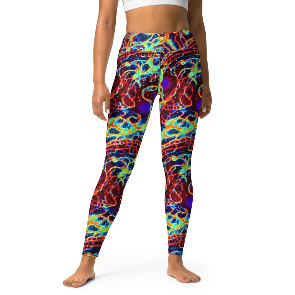 Supernova Tangle on Yoga Leggings — Front