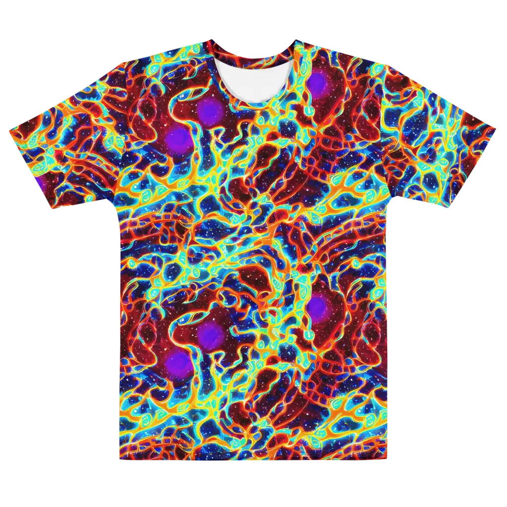 Supernova Tangle on Men's Cotton Crew Neck T-Shirt — Front