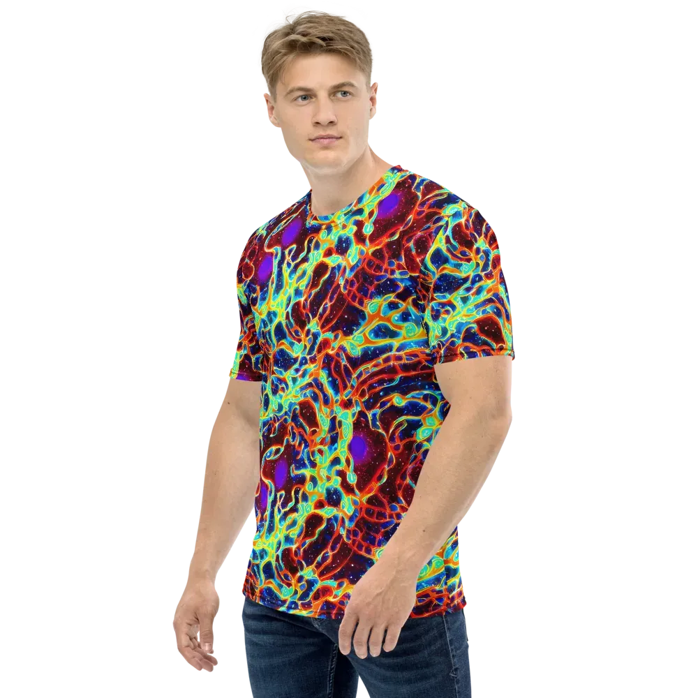 Supernova Tangle on Men's Crew Neck T-Shirt — Left