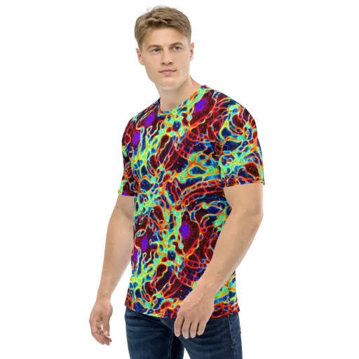 Supernova Tangle on a Men's Crew Neck T-Shirt