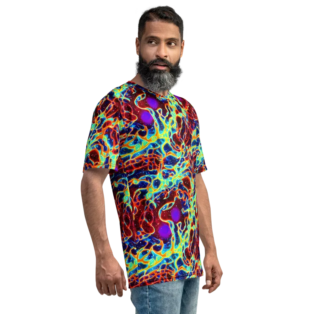 Supernova Tangle on Men's Crew Neck T-Shirt — Right