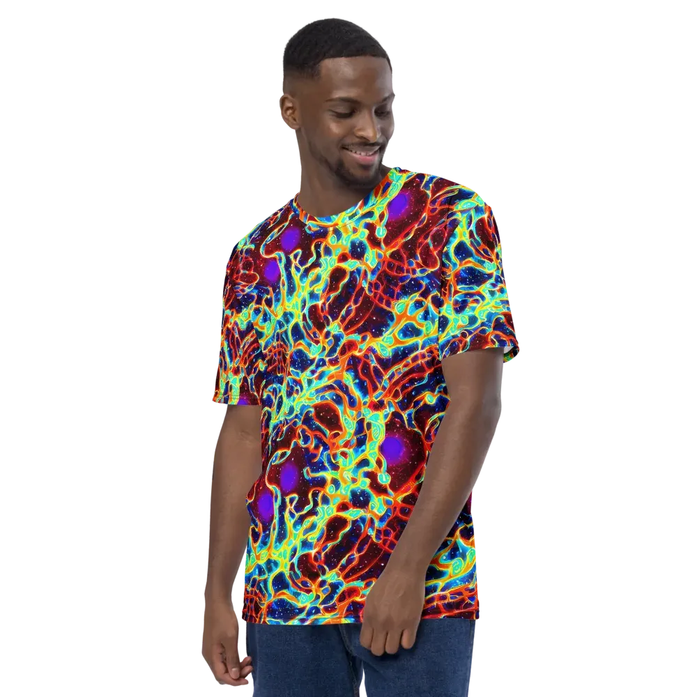 Supernova Tangle on Men's Crew Neck T-Shirt — Left