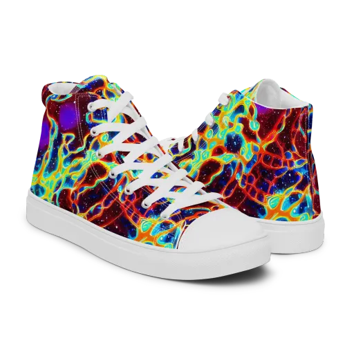 Supernova Tangle on a Men's High Top Canvas Shoes