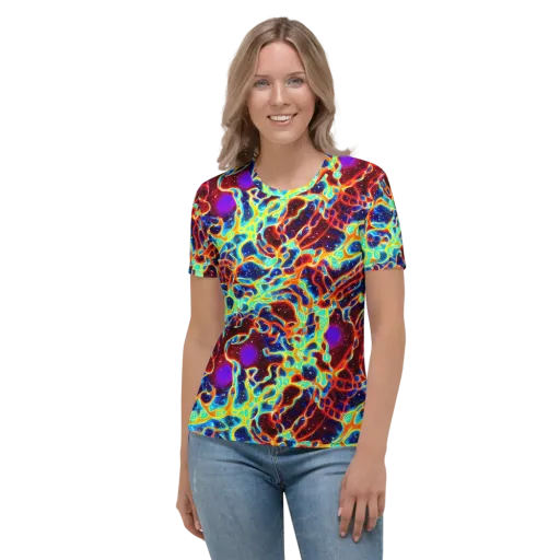 Supernova Tangle on a Women's Crew Neck T-Shirt