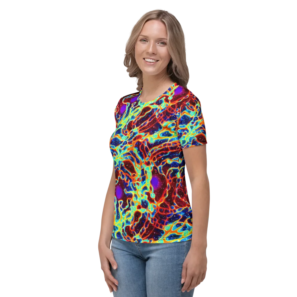 Supernova Tangle on Women's Crew Neck T-Shirt — Left