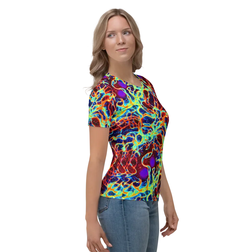 Supernova Tangle on Women's Crew Neck T-Shirt — Right