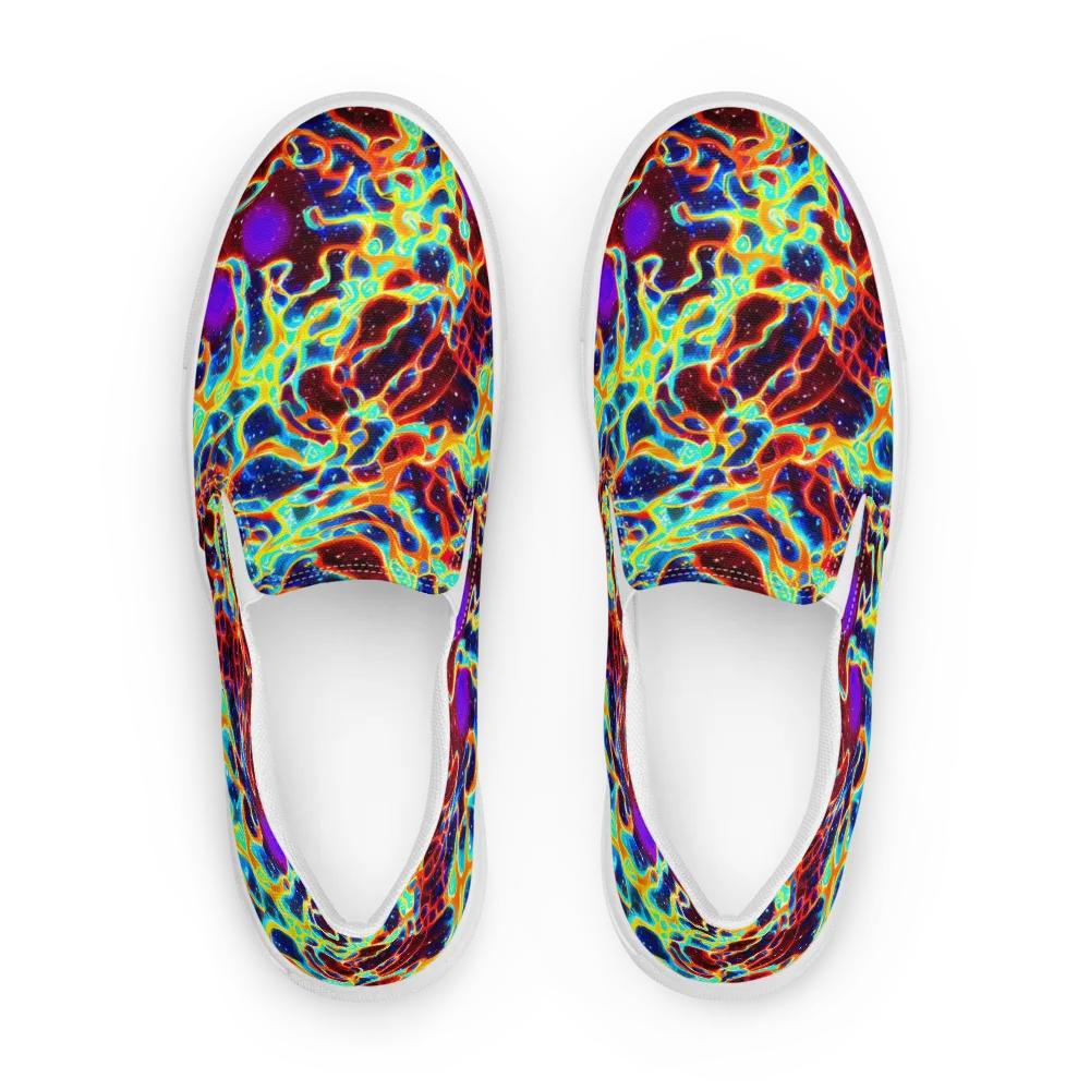 Supernova Tangle on Women's Slip-On Canvas Shoes — Front
