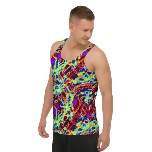 Supernova Tangle on a Men's Tank Top