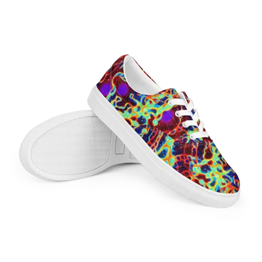 Supernova Tangle on a Men's Lace-Up Canvas Shoes