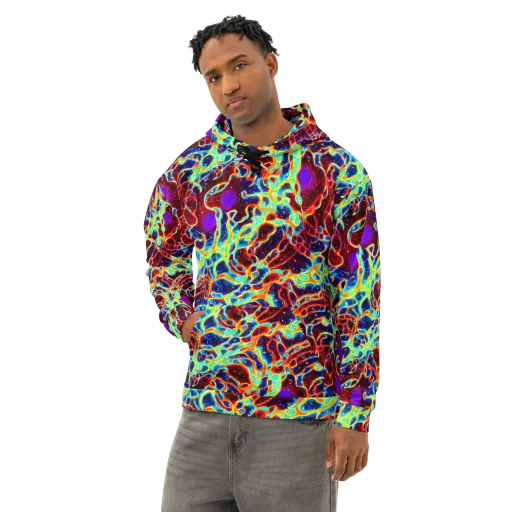 Supernova Tangle on a Cotton Hoodie