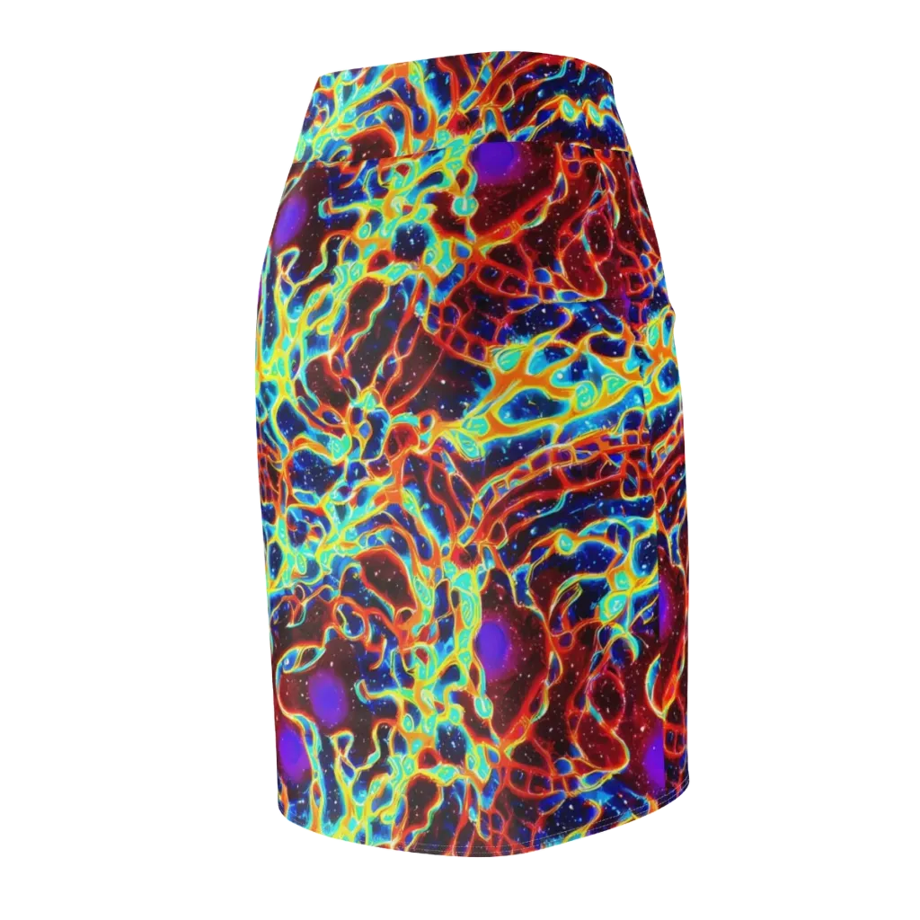 Supernova Tangle on Pencil Skirt — Back Side