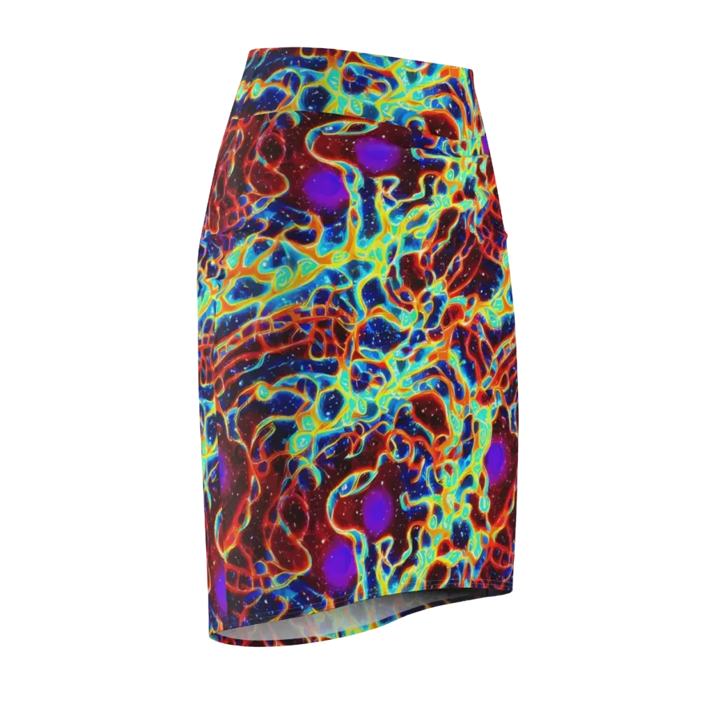 Supernova Tangle on Pencil Skirt — Front Side