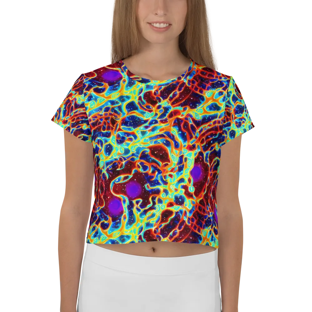 Supernova Tangle on Crop Tee — Front