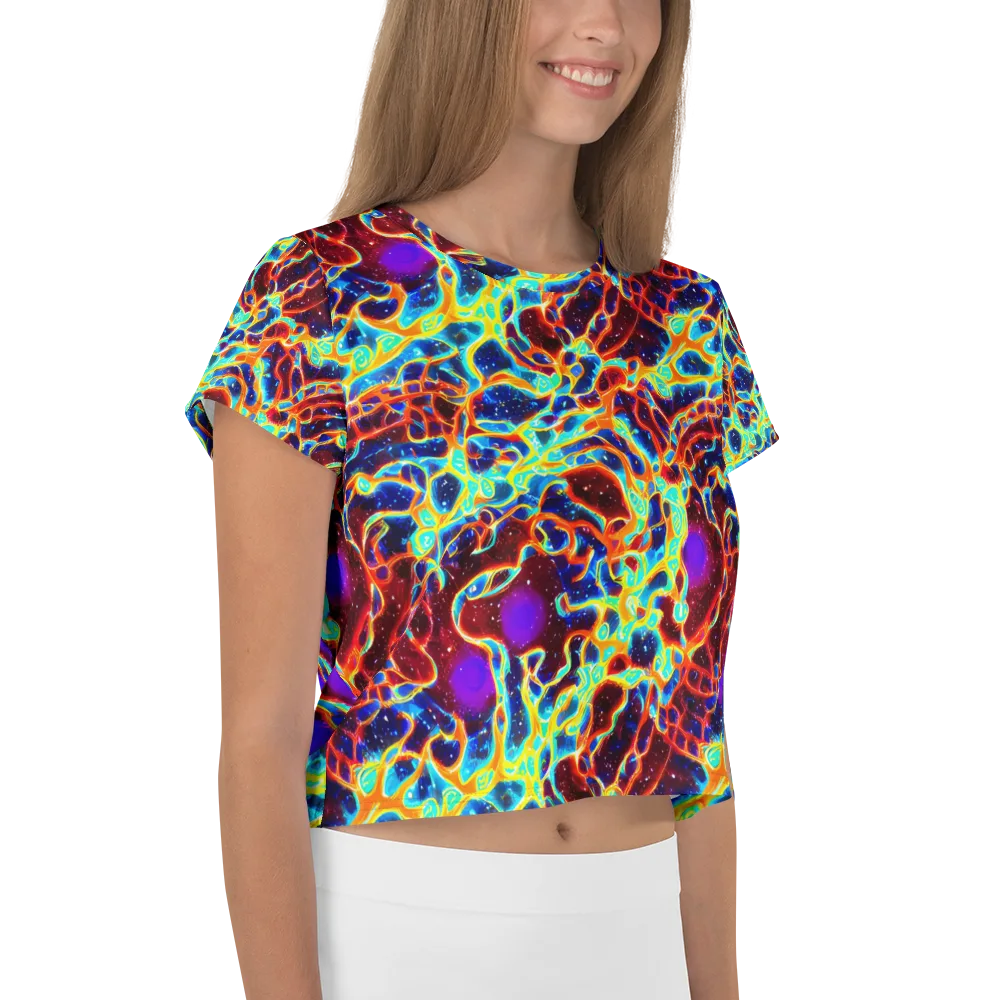 Supernova Tangle on Crop Tee — Right