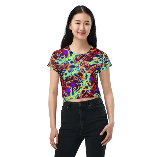 Supernova Tangle on a Crop Tee