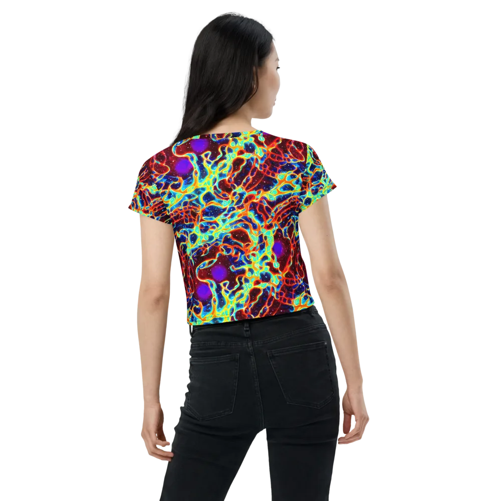 Supernova Tangle on Crop Tee — Back