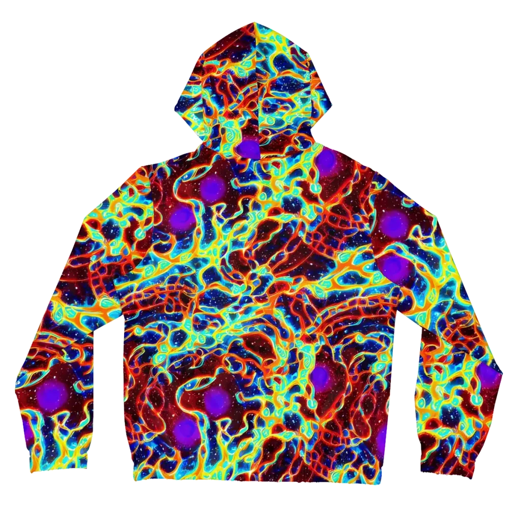 Supernova Tangle on Women's Full-Zip Hoodie — Back