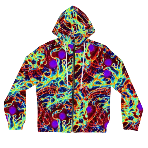 Supernova Tangle on a Women's Full-Zip Hoodie