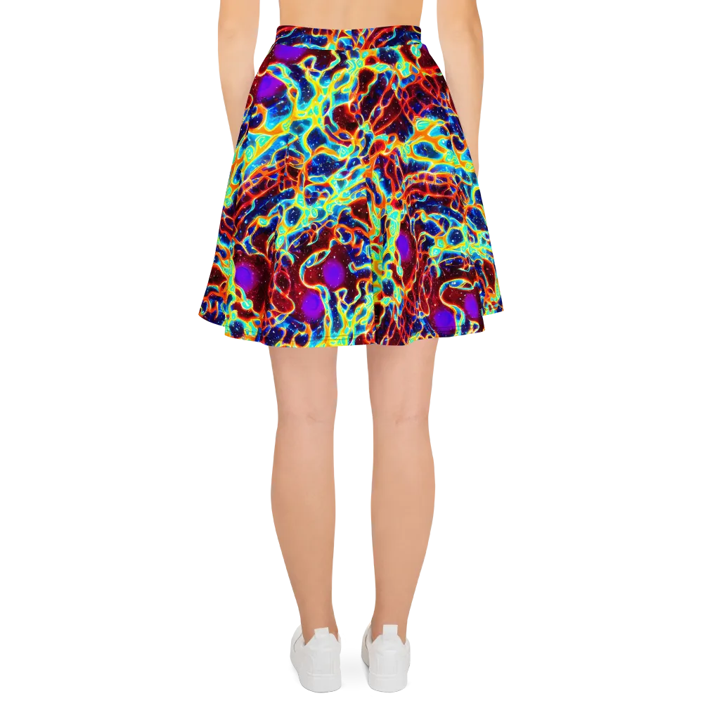 Supernova Tangle on Skater Skirt — Back
