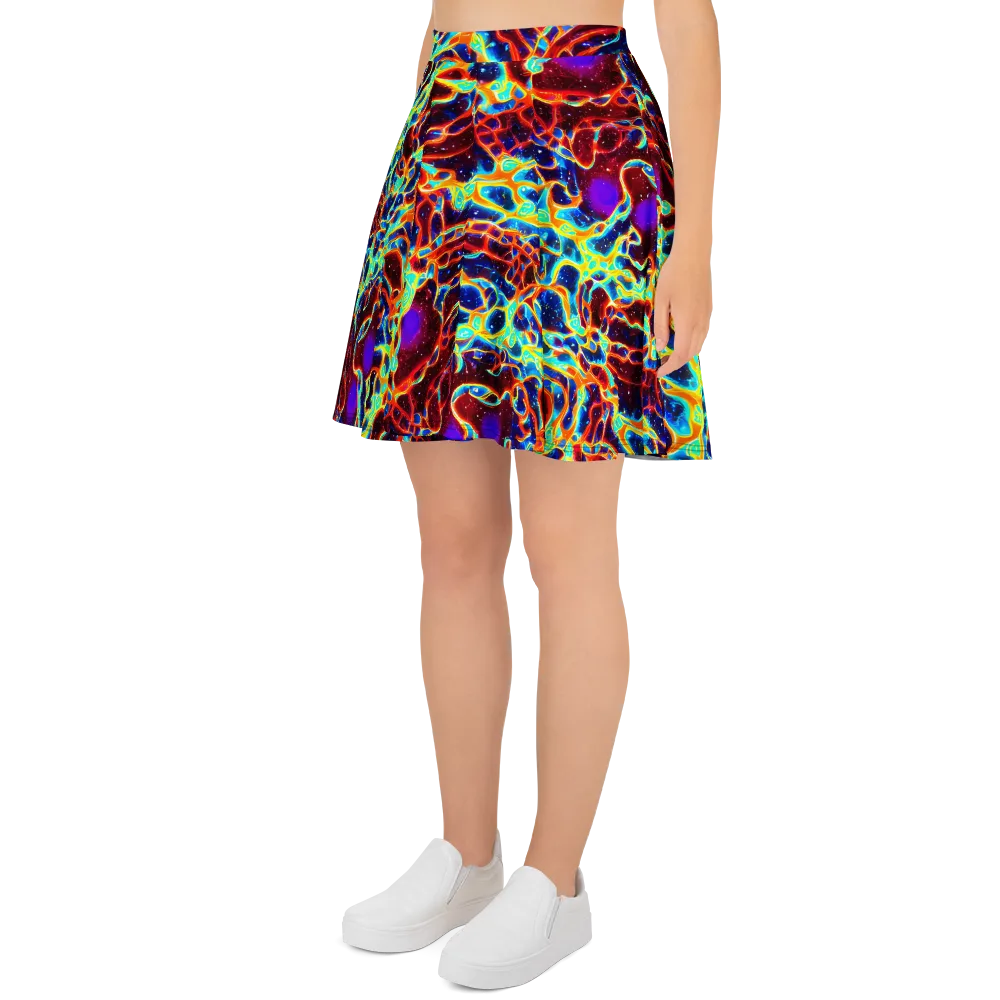 Supernova Tangle on Skater Skirt — Left