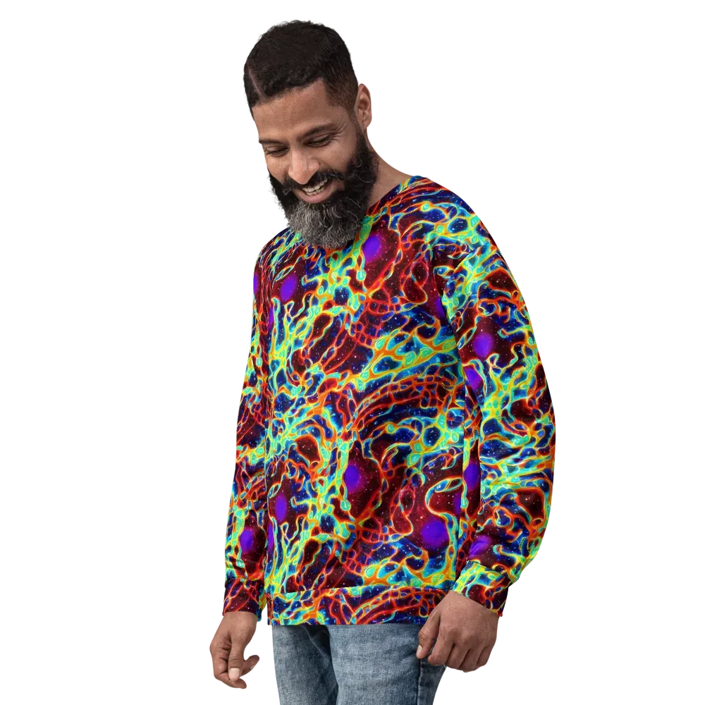 Supernova Tangle on Sweatshirt — Left Front