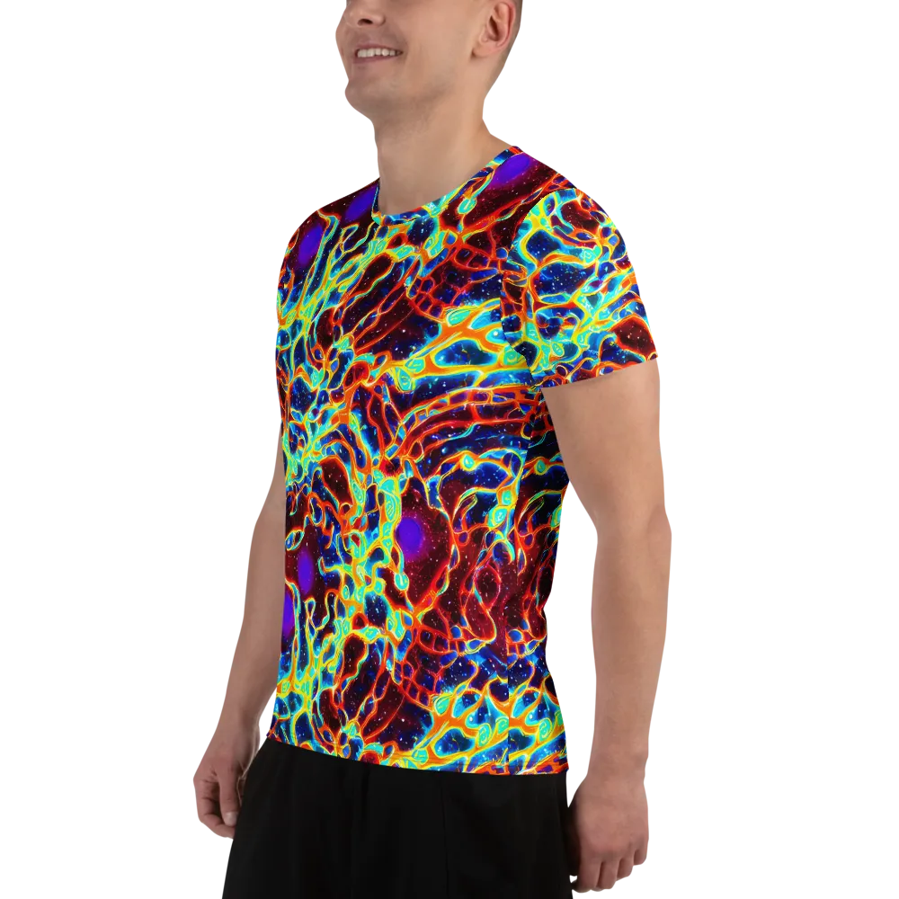 Supernova Tangle on Men's Athletic T-Shirt — Left