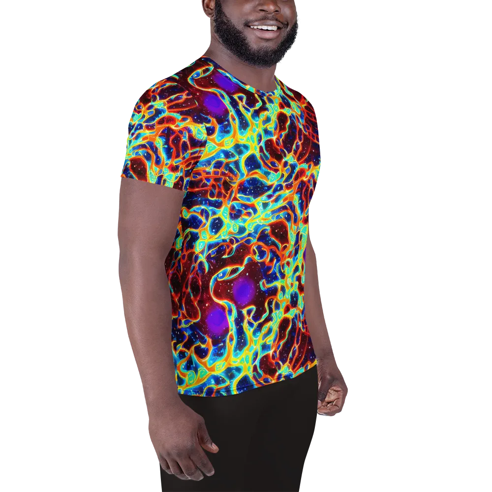 Supernova Tangle on Men's Athletic T-Shirt — Right