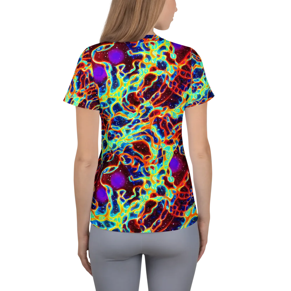 Supernova Tangle on Women's Athletic T-Shirt — Back