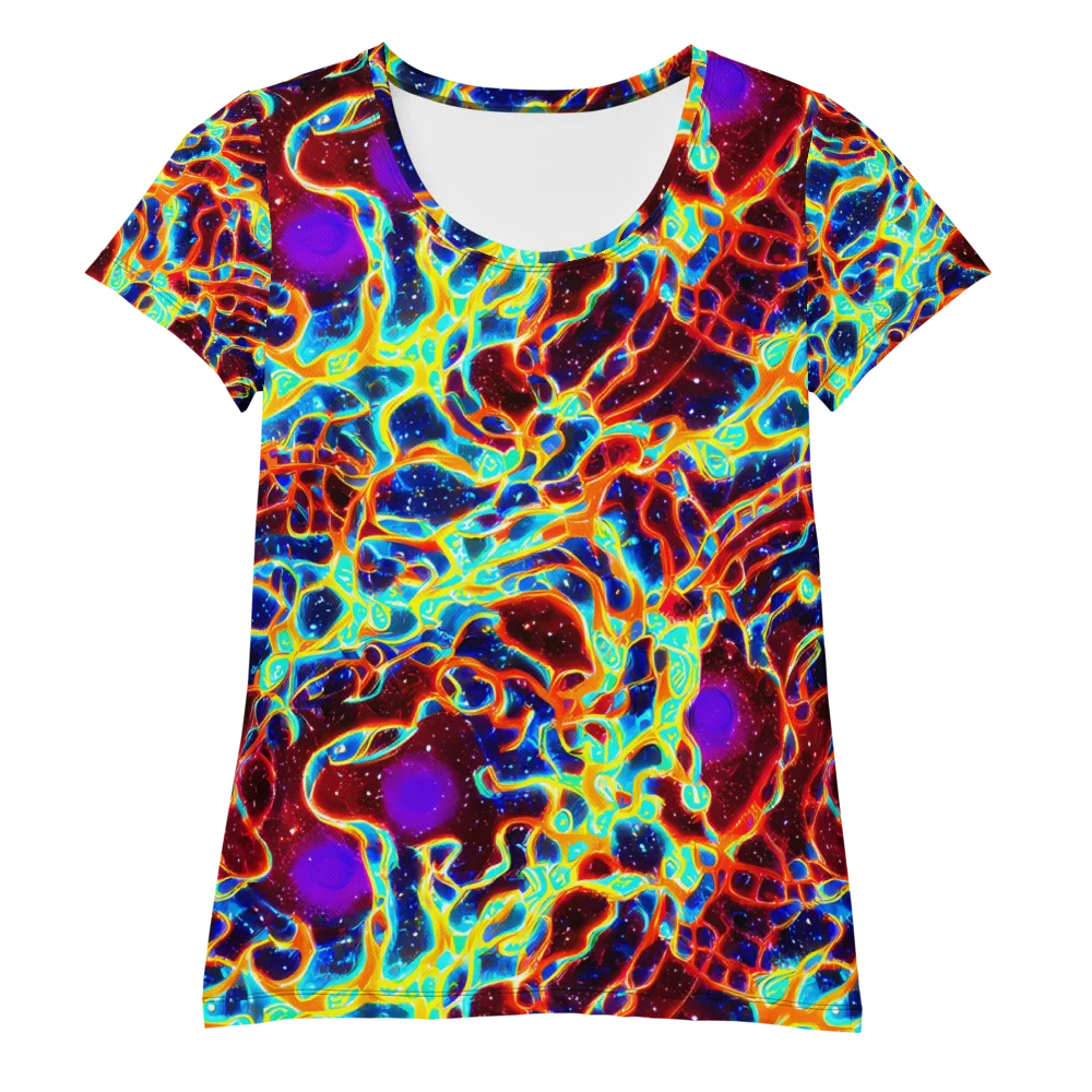 Supernova Tangle on Women's Athletic T-Shirt — Front