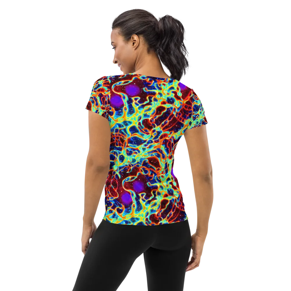 Supernova Tangle on Women's Athletic T-Shirt — Back