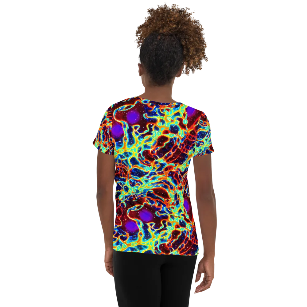 Supernova Tangle on Women's Athletic T-Shirt — Back
