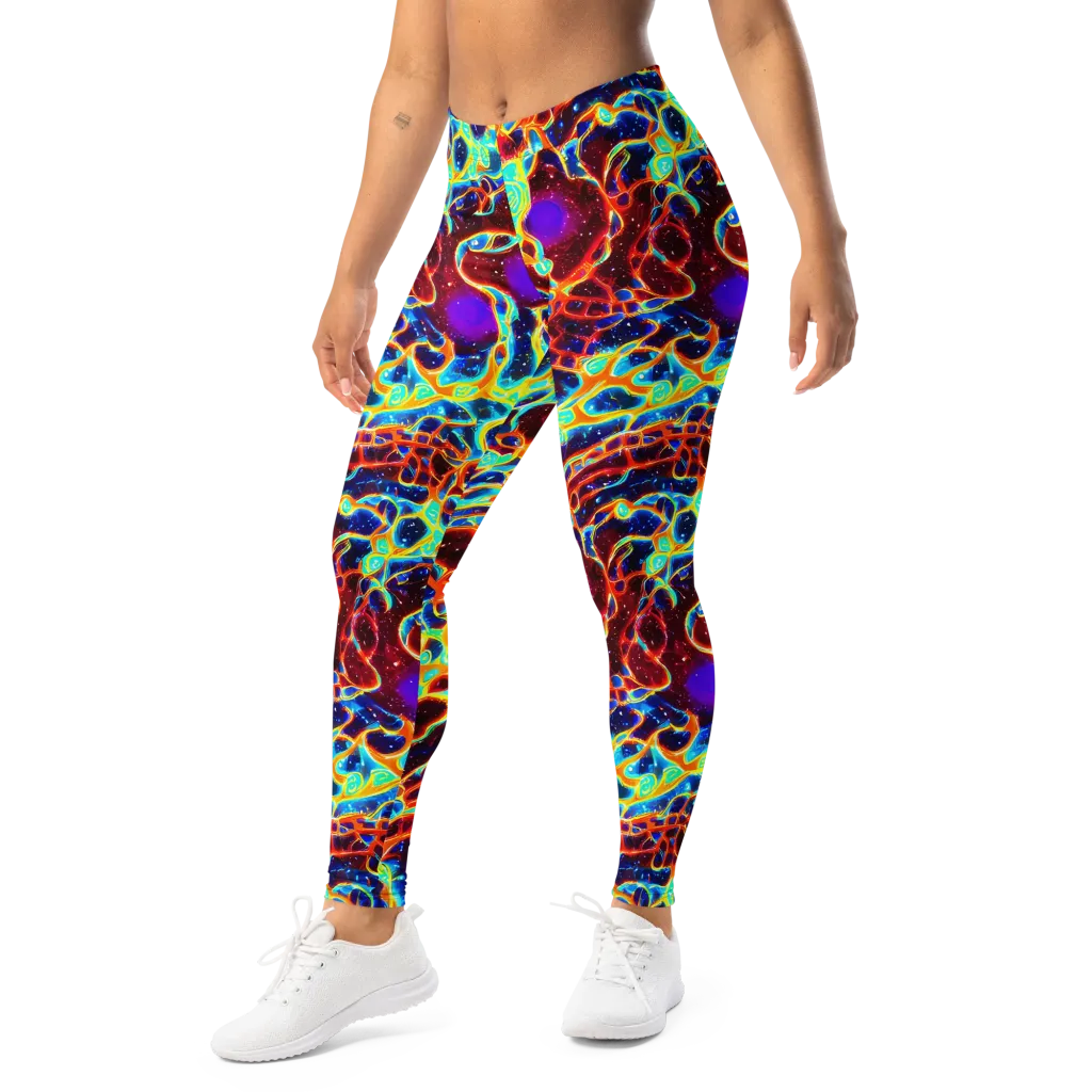 Supernova Tangle on Leggings — Left Front
