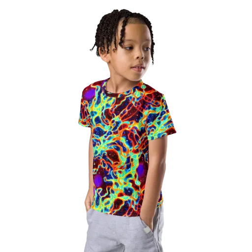 Supernova Tangle on a Kids Crew Neck T-Shirt