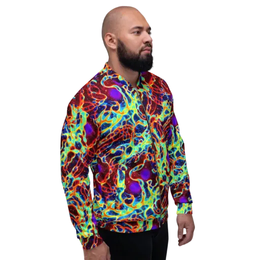 Supernova Tangle on a Bomber Jacket