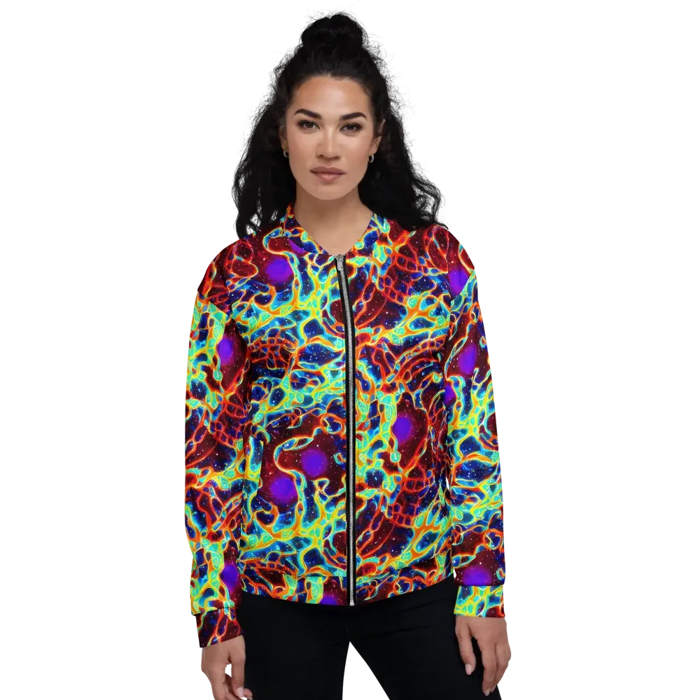 Supernova Tangle on Bomber Jacket — Front