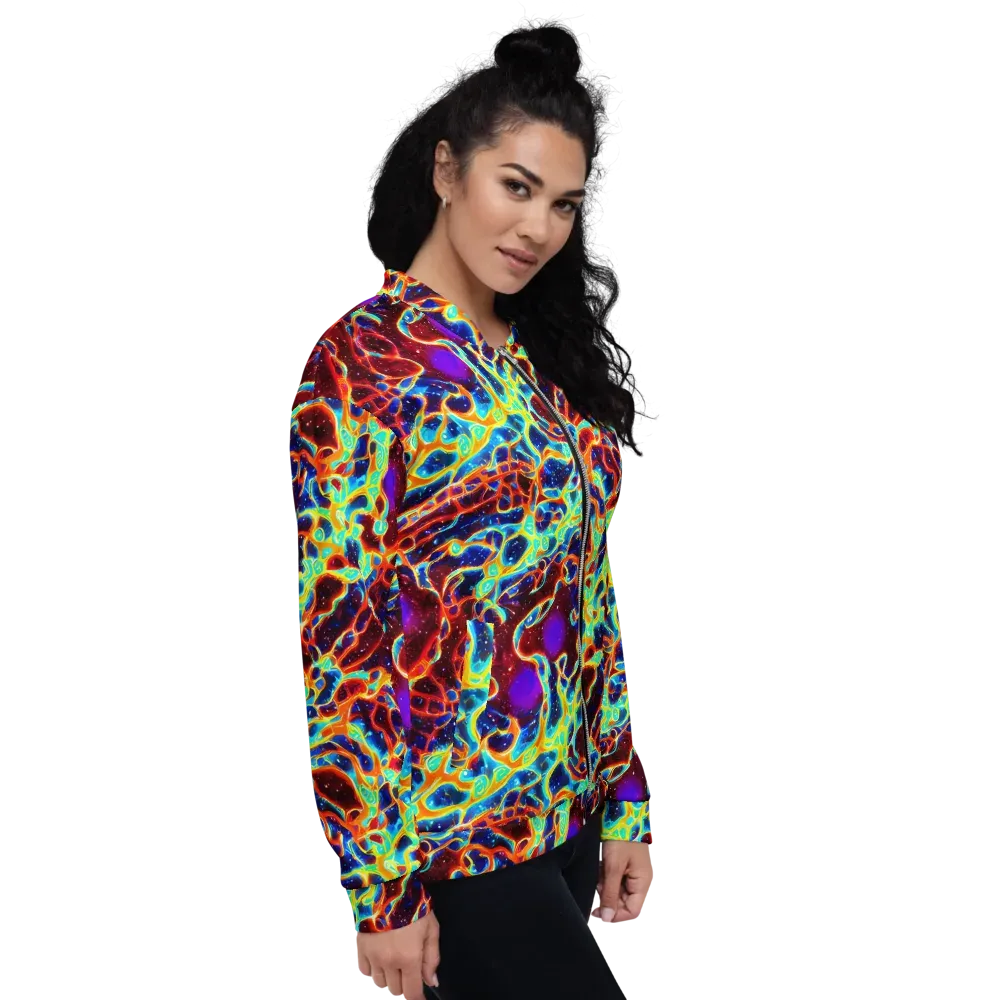 Supernova Tangle on Bomber Jacket — Right