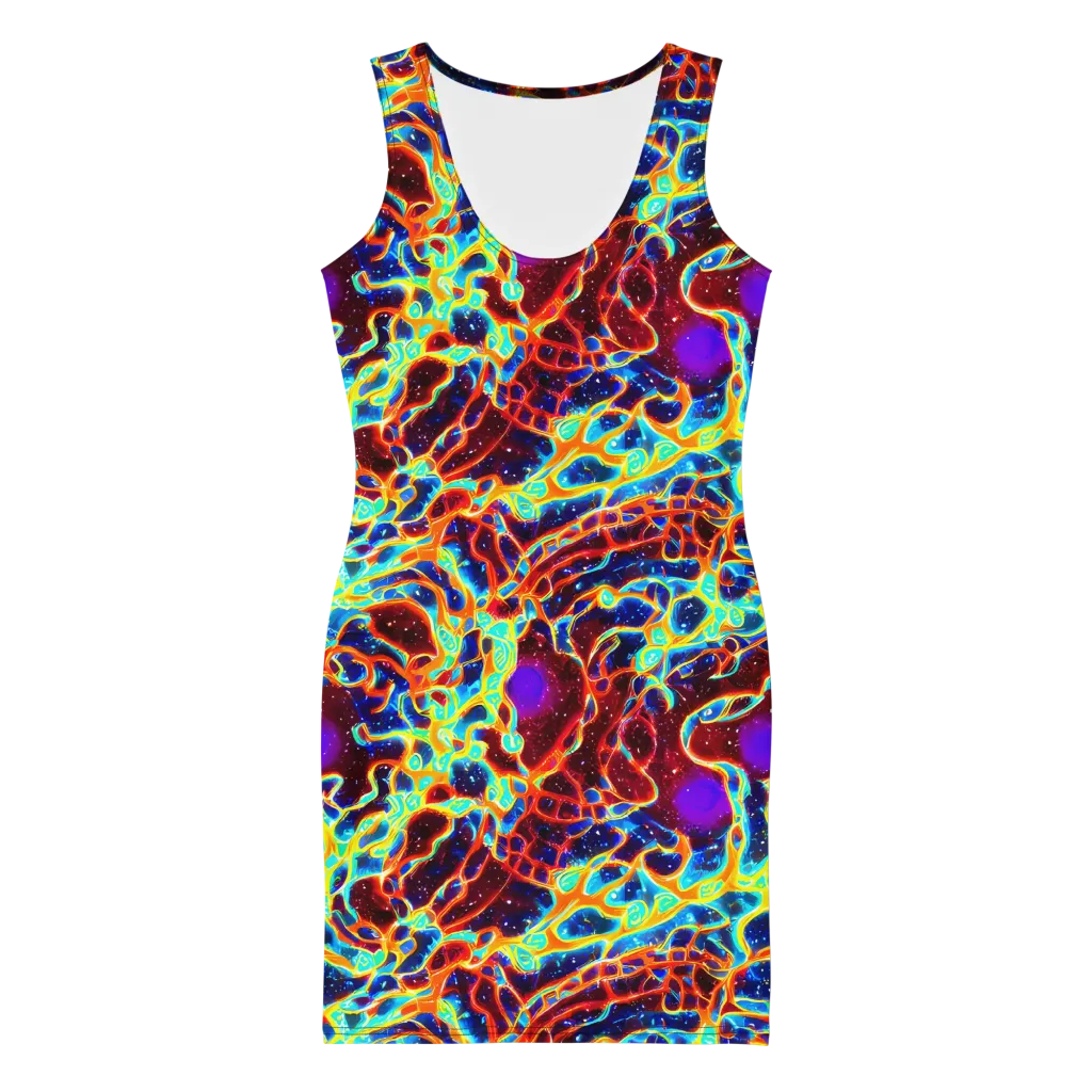 Supernova Tangle on Bodycon Dress — Front