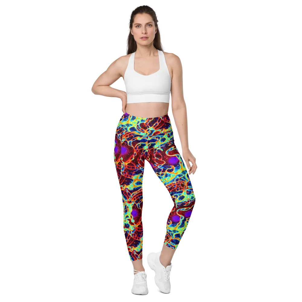 Supernova Tangle on Leggings with Pockets — Front