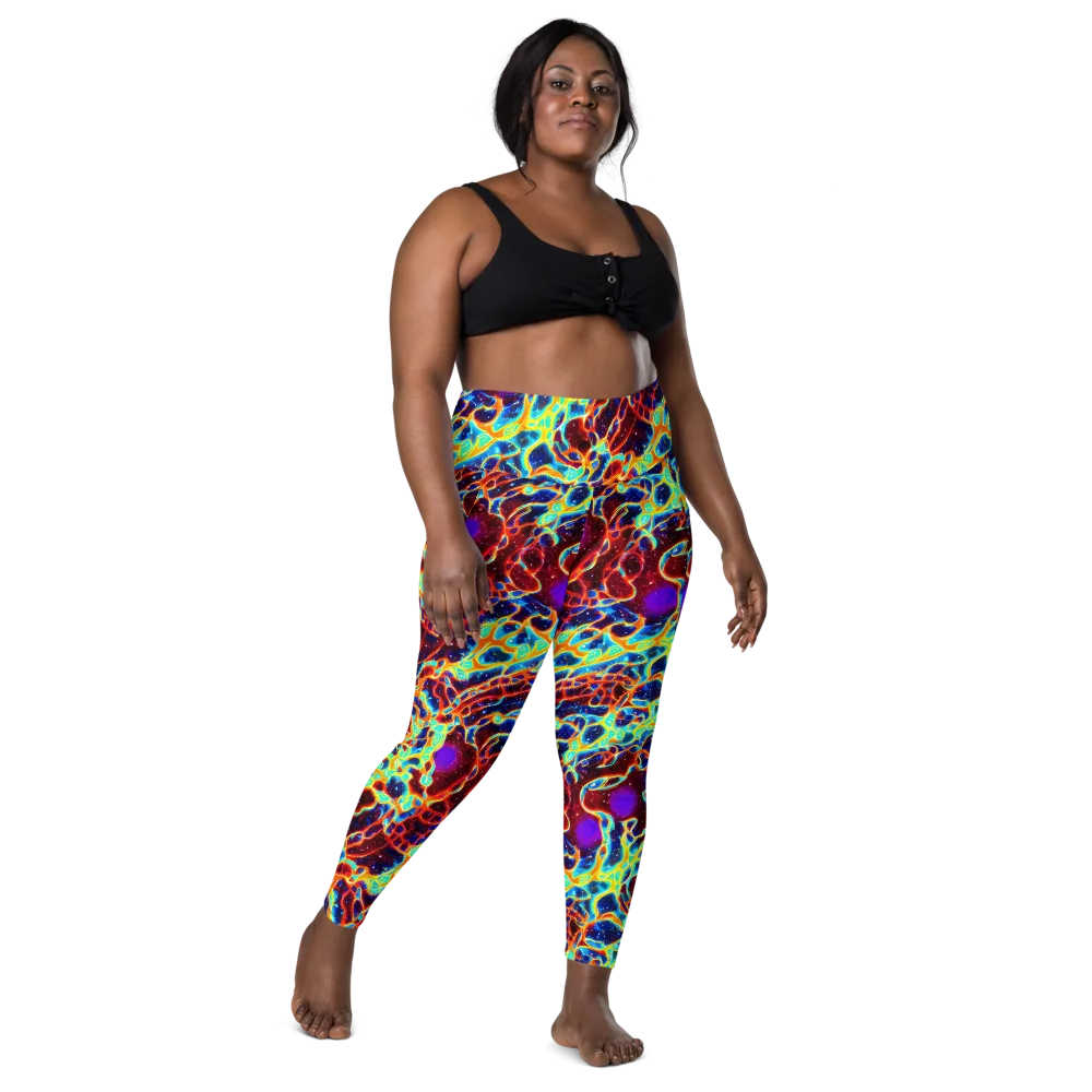 Supernova Tangle on Leggings with Pockets — Front