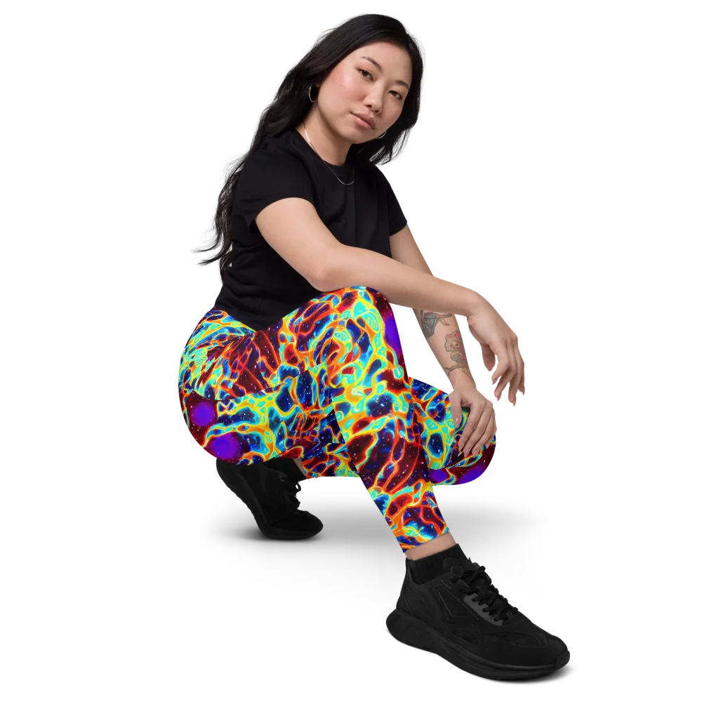 Supernova Tangle on Leggings with Pockets — Right Front