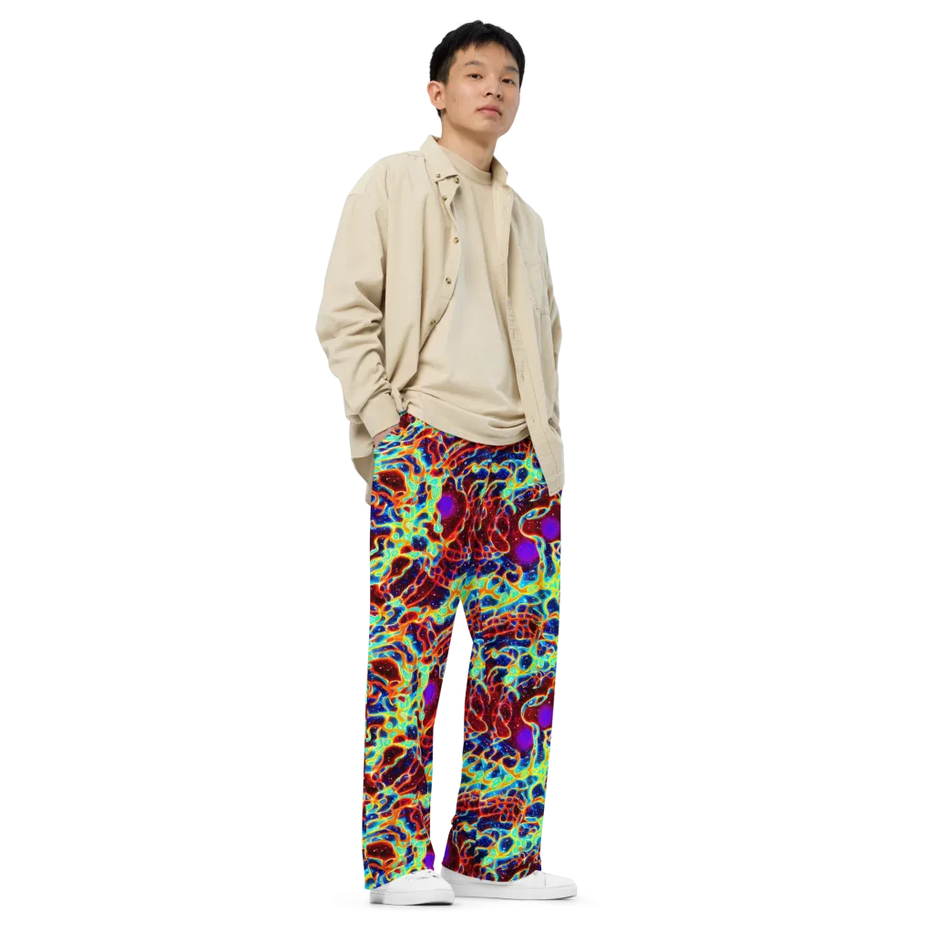 Supernova Tangle on Wide-Leg Pants — Right Front