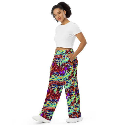 Supernova Tangle on a Wide-Leg Pants