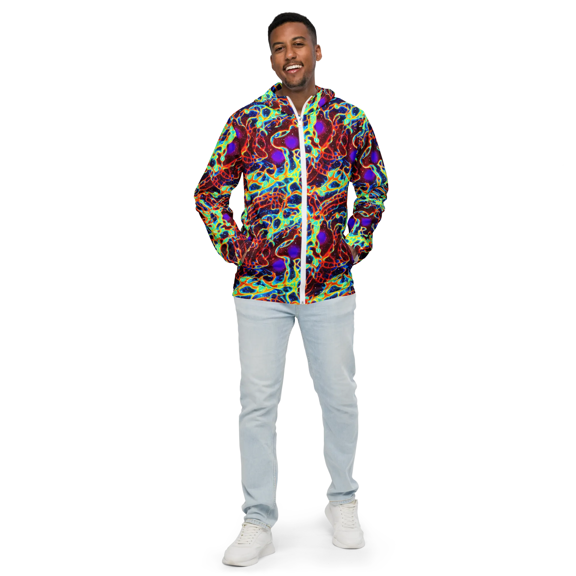 Supernova Tangle on Men's Windbreaker — Front