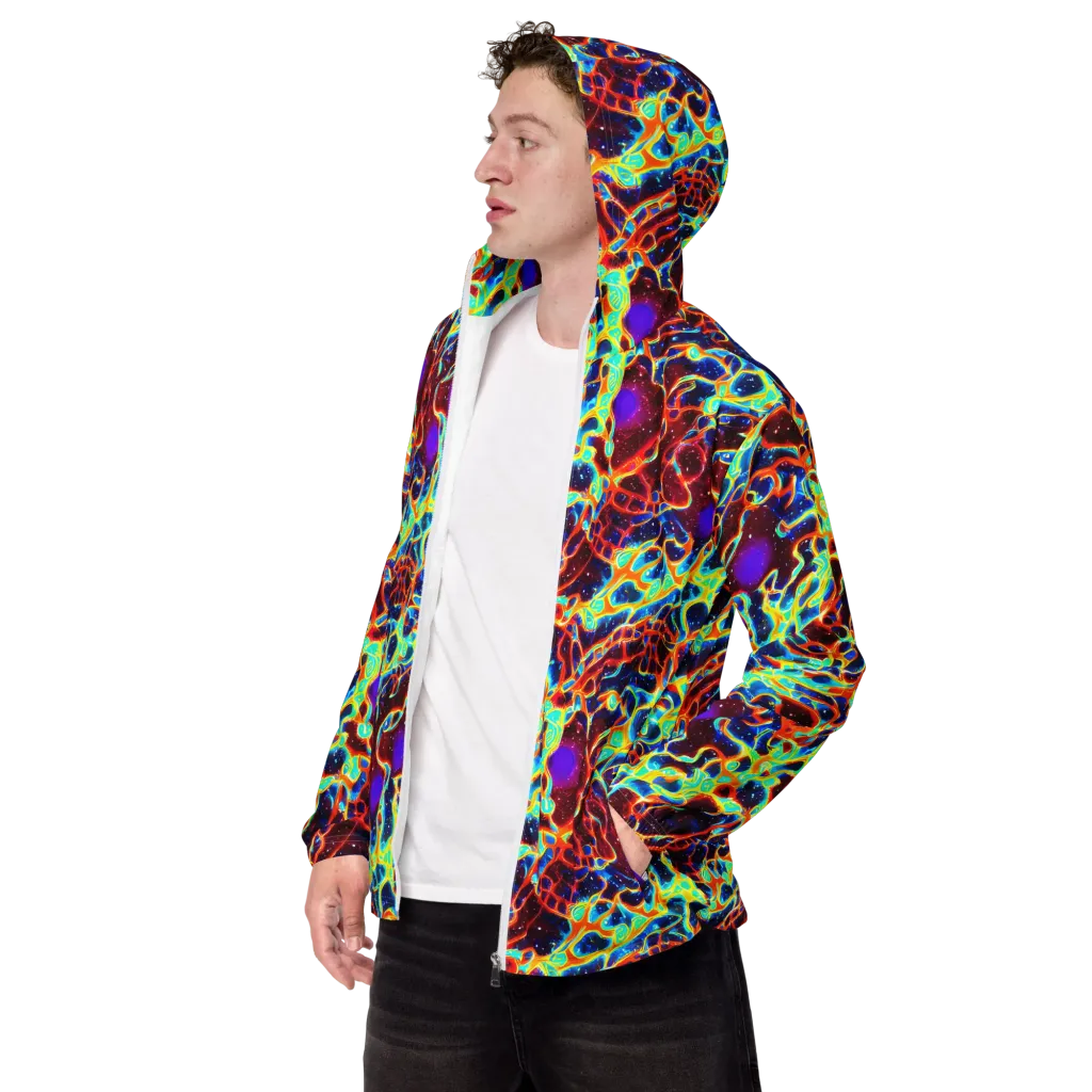 Supernova Tangle on Men's Windbreaker — Left Front