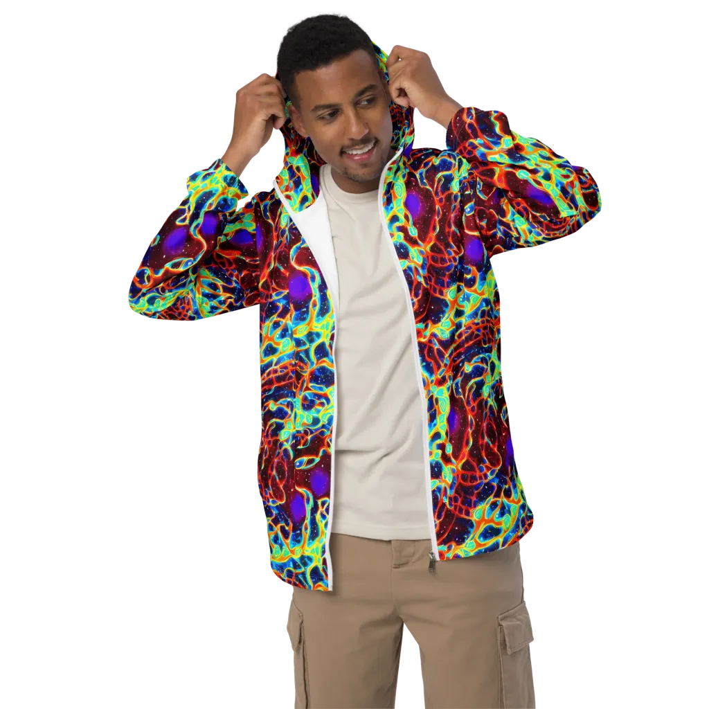 Supernova Tangle on Men's Windbreaker — Front