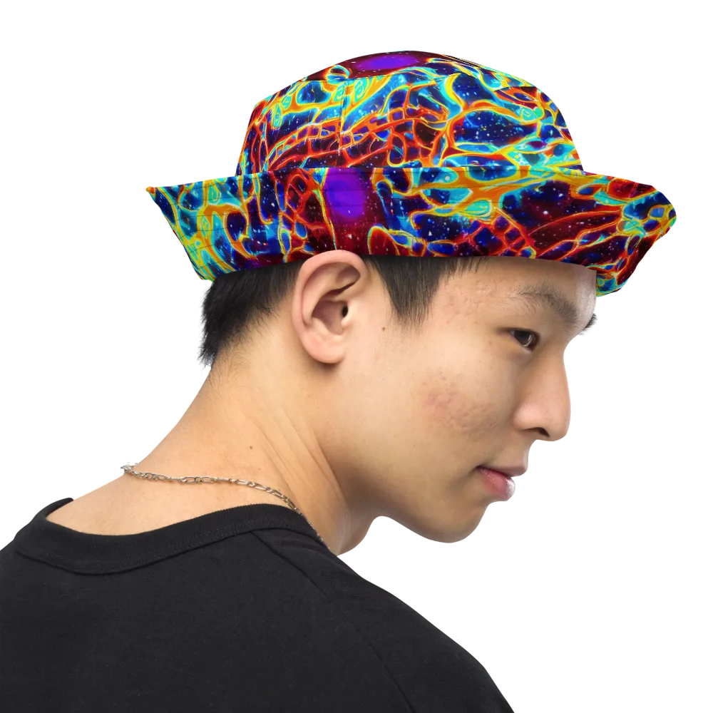 Supernova Tangle on Reversible Bucket Hat — Right Outside