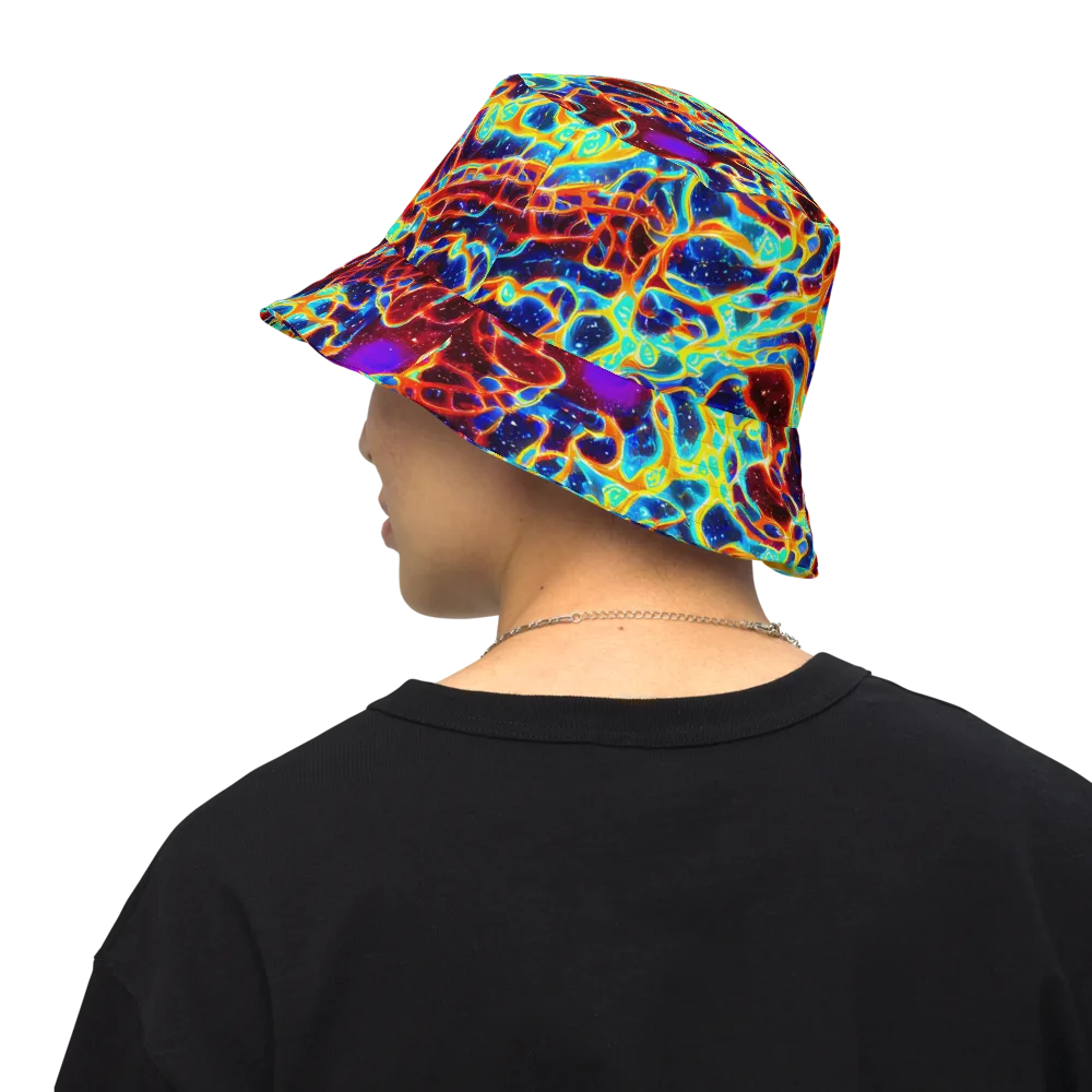 Supernova Tangle on Reversible Bucket Hat — Back Inside