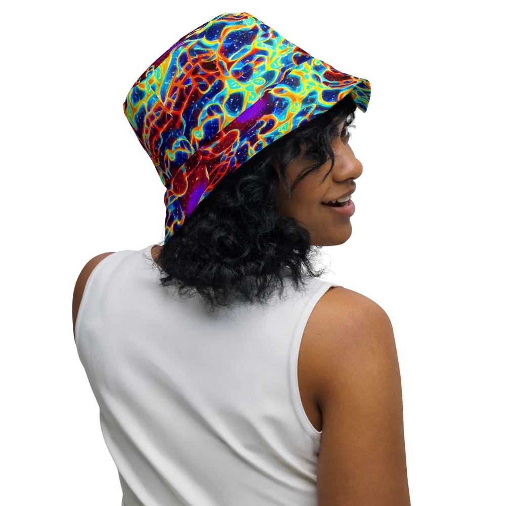 Supernova Tangle on Reversible Bucket Hat — Right Outside